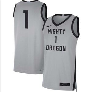 University of Oregon Ducks Nike Limited Basketball Jersey, Gray & Black, L, New
